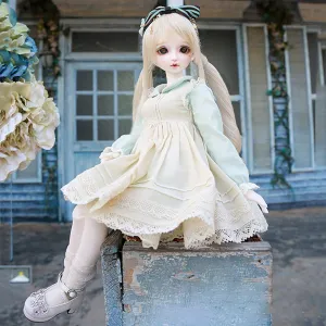 1/4 BJD Ball Jointed Doll Toy with Full Set Clothes Shoes Wig, Girl Doll Playset, Birthday for Your Daughter & Girlfriends(17 inch Eudora)