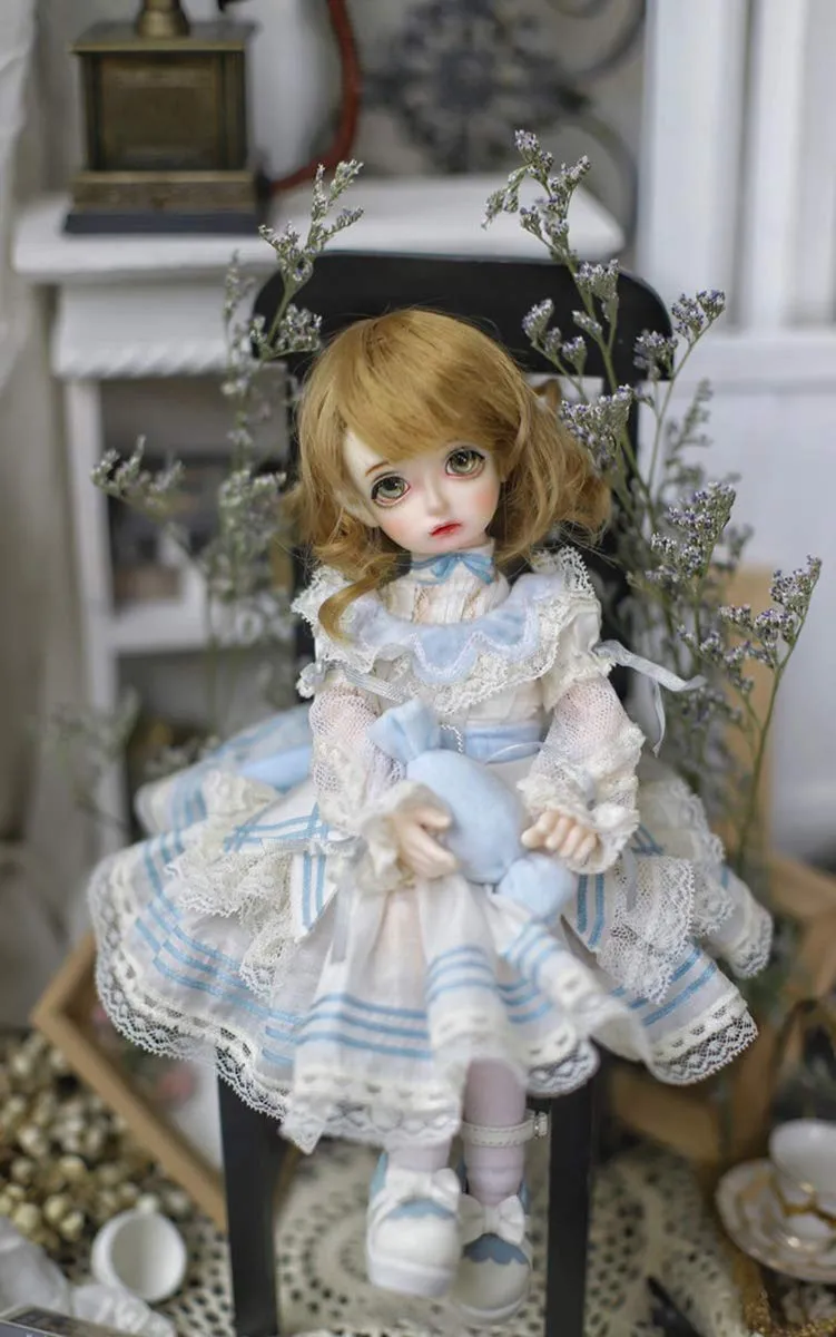 1/6 BJD Ball Jointed Doll Toy with Full Set Clothes Shoes Wig, Girl Doll Playset, Birthday for Your Daughter & Girlfriends(10.4 Inch Nino)