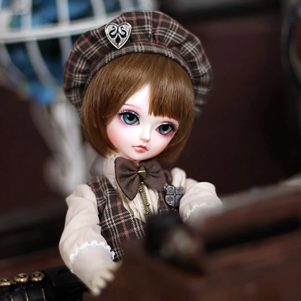 1/6 BJD Ball Jointed Doll Toy with Full Set Clothes Shoes Wig, Girl Doll Playset, Birthday for Your Daughter & Girlfriends(10.6 Inch Amber)