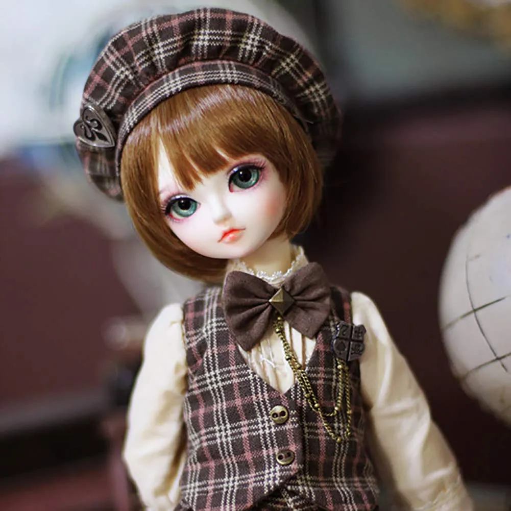 1/6 BJD Ball Jointed Doll Toy with Full Set Clothes Shoes Wig, Girl Doll Playset, Birthday for Your Daughter & Girlfriends(10.6 Inch Amber)