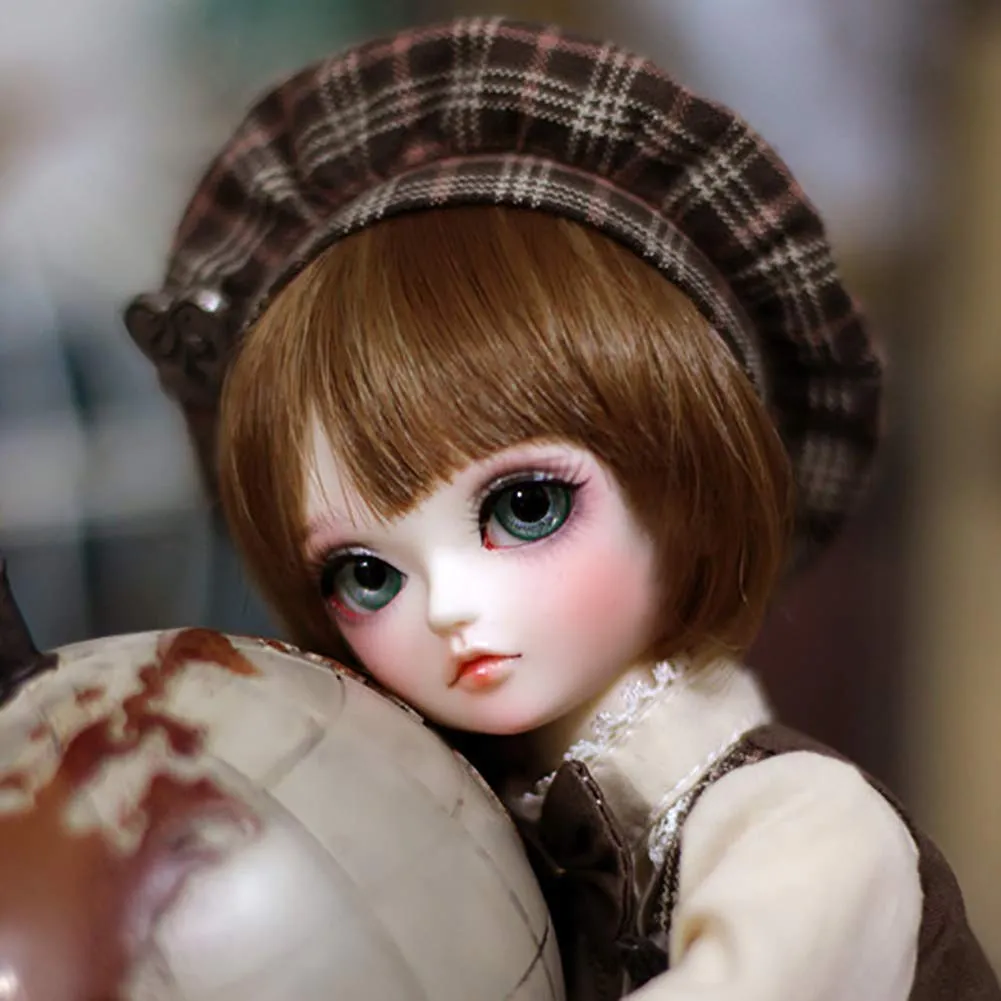 1/6 BJD Ball Jointed Doll Toy with Full Set Clothes Shoes Wig, Girl Doll Playset, Birthday for Your Daughter & Girlfriends(10.6 Inch Amber)