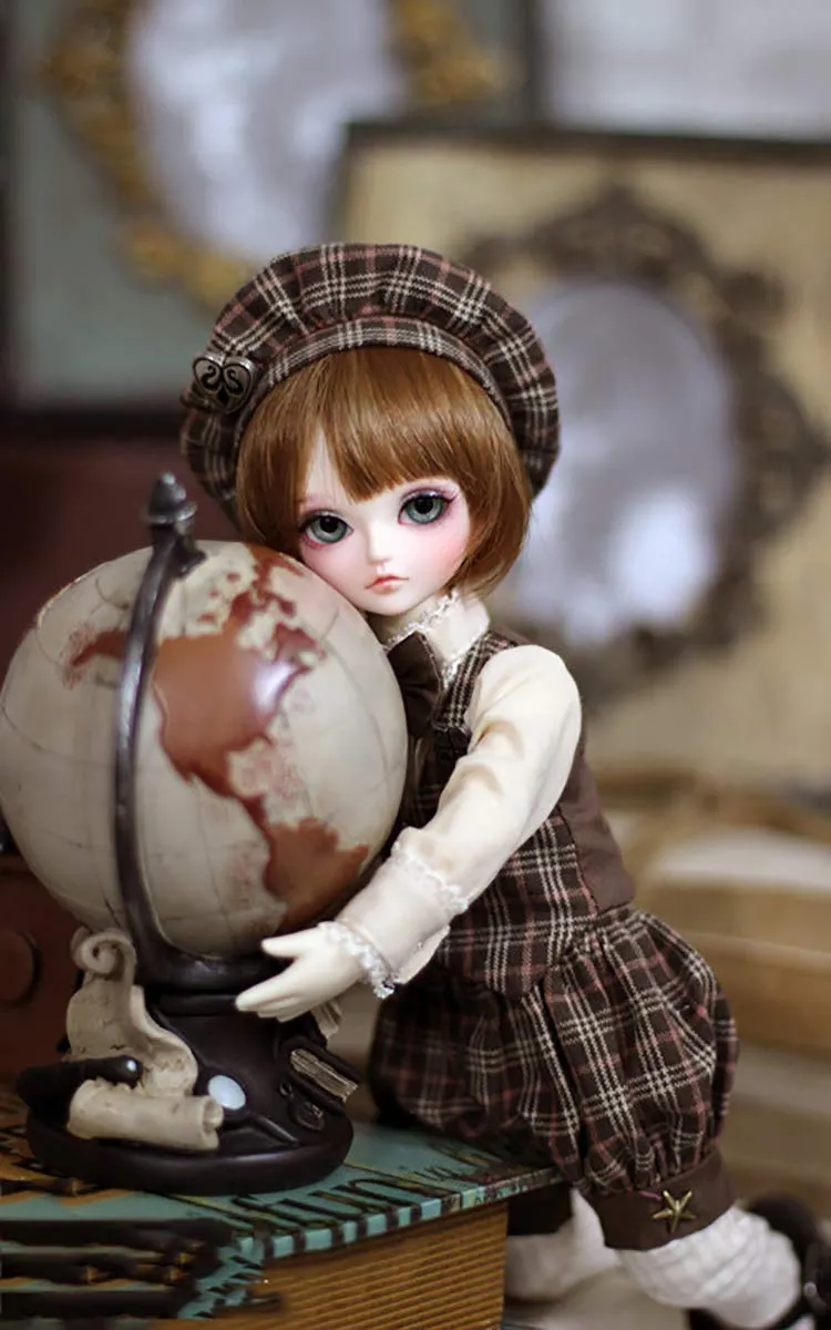 1/6 BJD Ball Jointed Doll Toy with Full Set Clothes Shoes Wig, Girl Doll Playset, Birthday for Your Daughter & Girlfriends(10.6 Inch Amber)