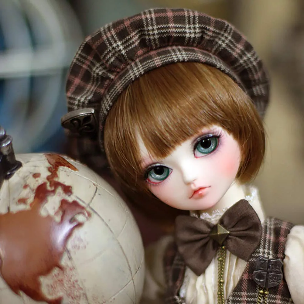 1/6 BJD Ball Jointed Doll Toy with Full Set Clothes Shoes Wig, Girl Doll Playset, Birthday for Your Daughter & Girlfriends(10.6 Inch Amber)