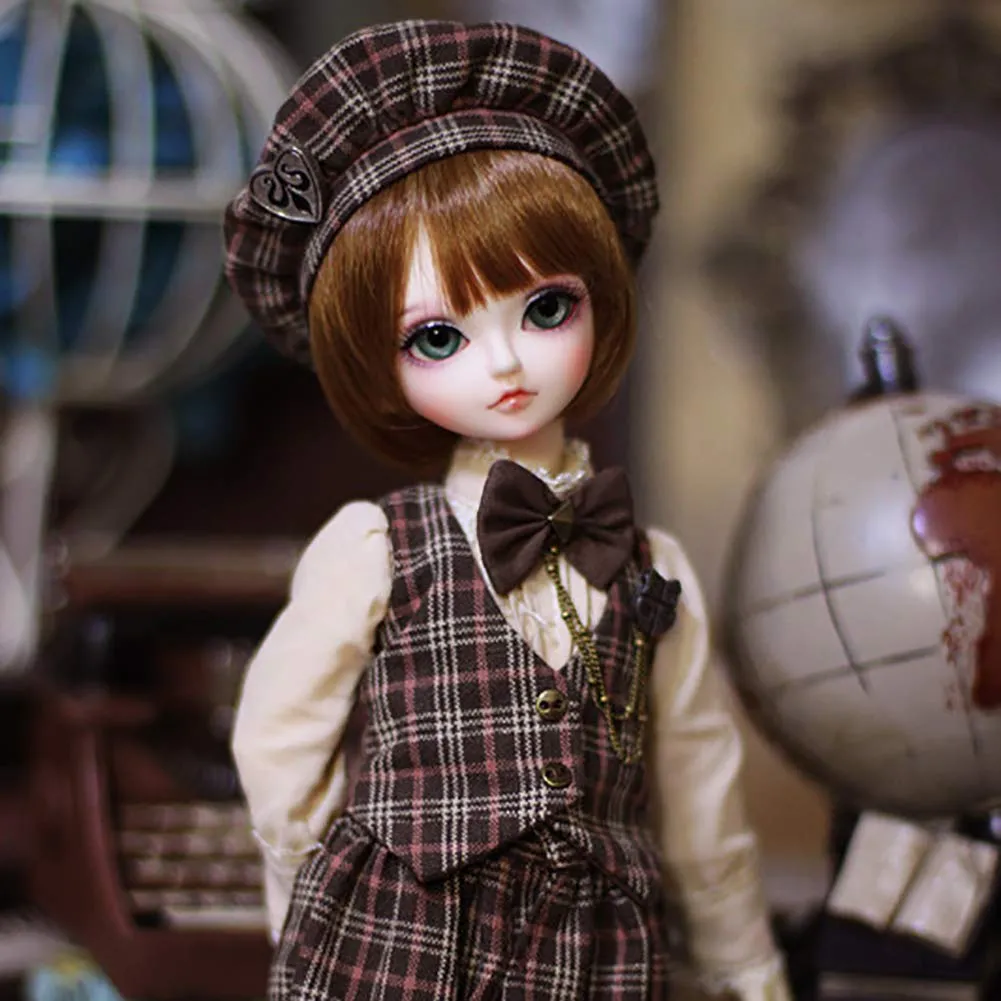 1/6 BJD Ball Jointed Doll Toy with Full Set Clothes Shoes Wig, Girl Doll Playset, Birthday for Your Daughter & Girlfriends(10.6 Inch Amber)