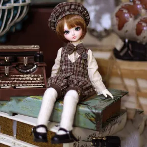 1/6 BJD Ball Jointed Doll Toy with Full Set Clothes Shoes Wig, Girl Doll Playset, Birthday for Your Daughter & Girlfriends(10.6 Inch Amber)