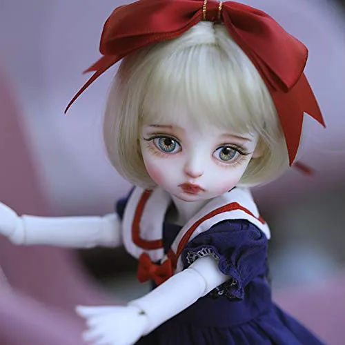 1/6 Fashion BJD Doll 10.62 inch Full Set 27cm SD Fully Poseable Fashion Doll with All Clothes Wigs Socks Shoes Makeup Accessories 100% Handmade for Surprise Birthday Gift