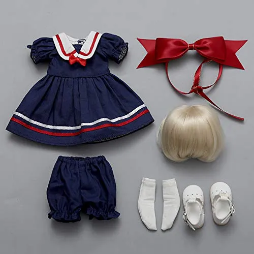 1/6 Fashion BJD Doll 10.62 inch Full Set 27cm SD Fully Poseable Fashion Doll with All Clothes Wigs Socks Shoes Makeup Accessories 100% Handmade for Surprise Birthday Gift