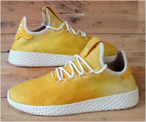 Adidas Tennis HU Pharrell Low Trainers UK4/US4.5/EU36.5 DA9617 Holi Yellow/White