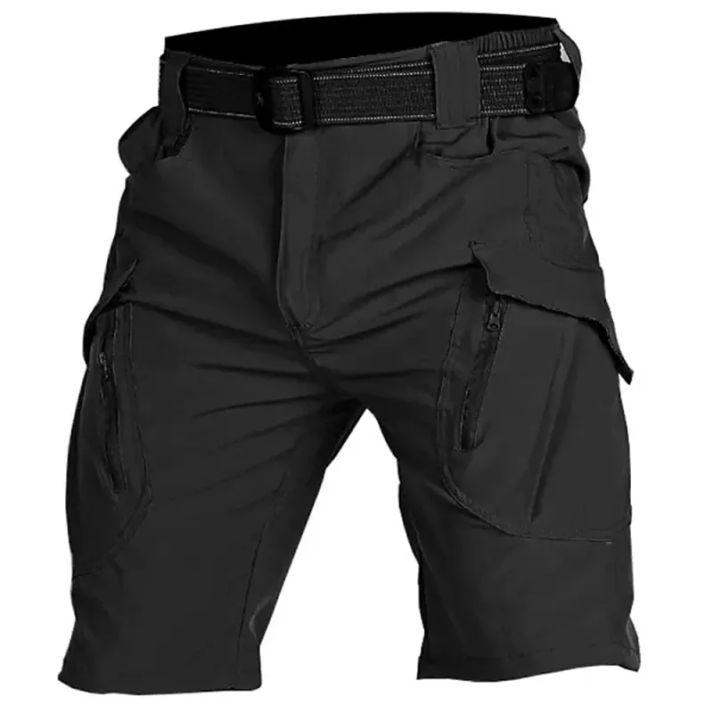 Adventure-Ready Men's Waterproof Cargo Shorts with Zipper Pocket