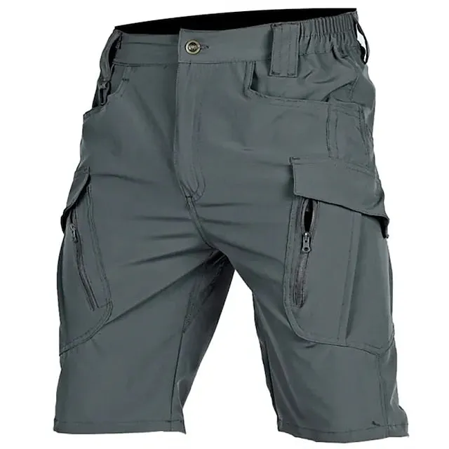 Adventure-Ready Men's Waterproof Cargo Shorts with Zipper Pocket