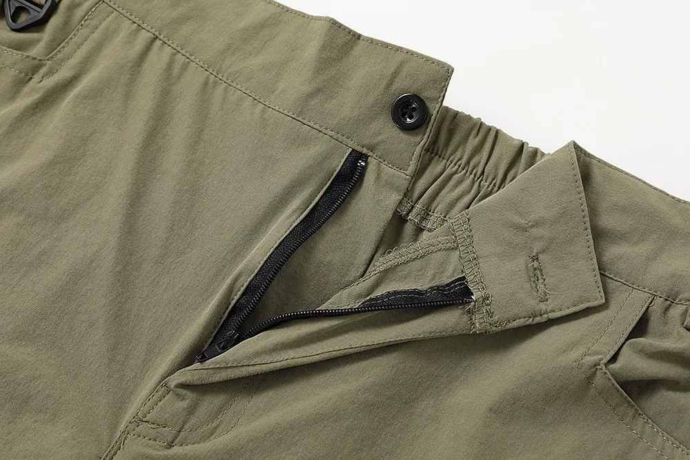 Adventure-Ready Men's Waterproof Cargo Shorts with Zipper Pocket