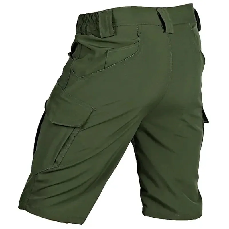 Adventure-Ready Men's Waterproof Cargo Shorts with Zipper Pocket