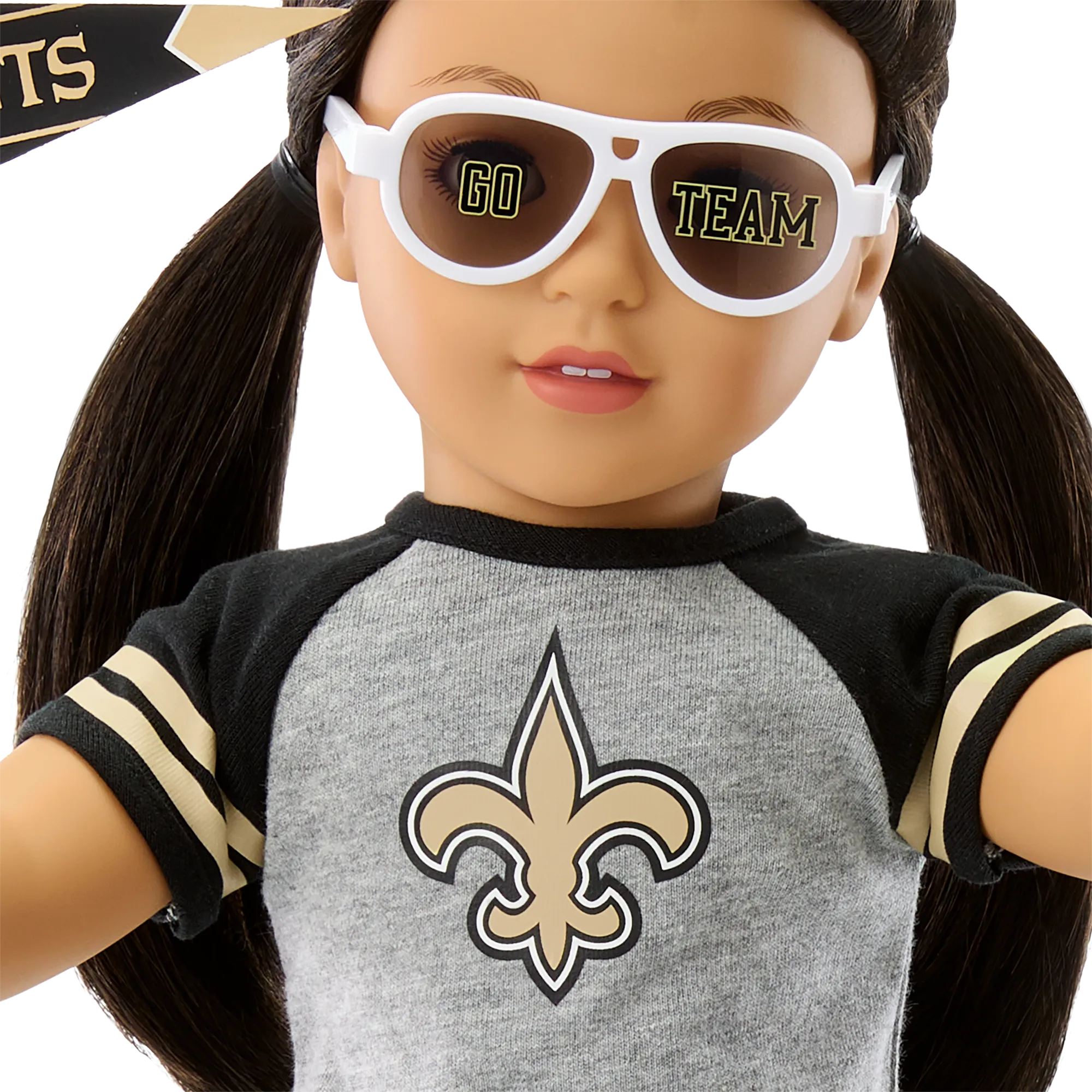 American Girl® x NFL New Orleans Saints Fan Outfit & Accessories for 18-inch Dolls
