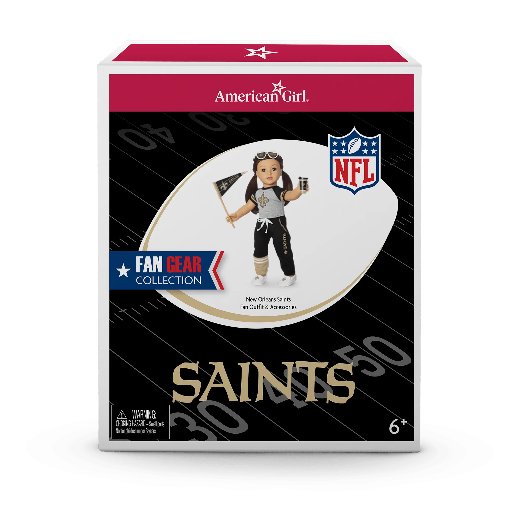 American Girl® x NFL New Orleans Saints Fan Outfit & Accessories for 18-inch Dolls