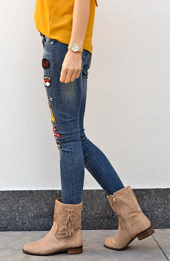 Be Mine Suede Boots Beige