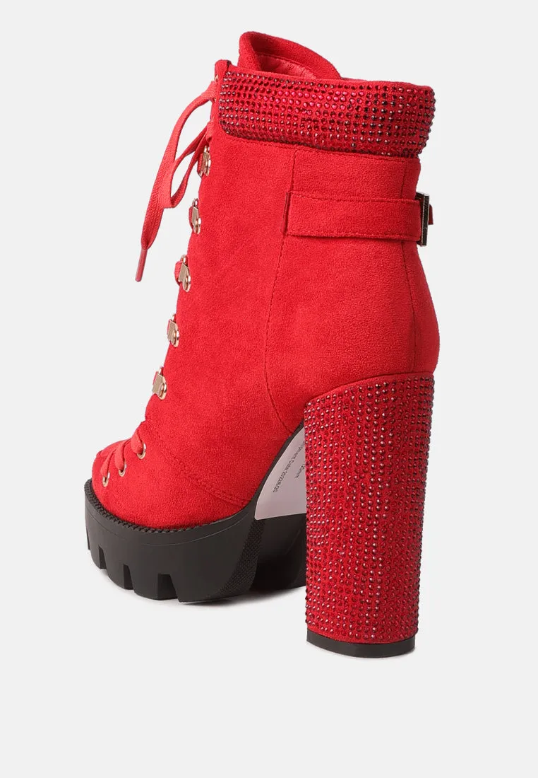 birch block heeled ankle boots