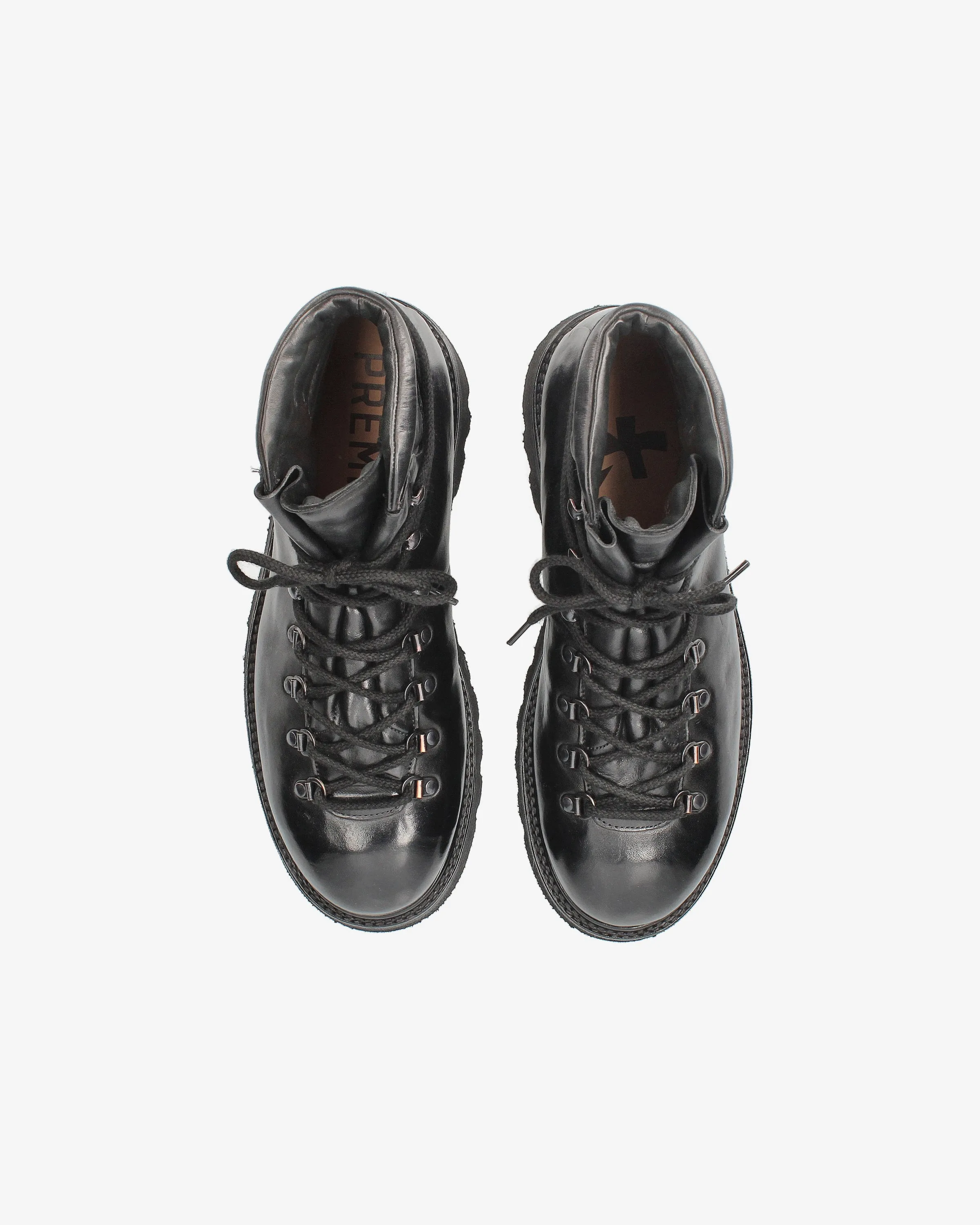 Black horse ankle boots