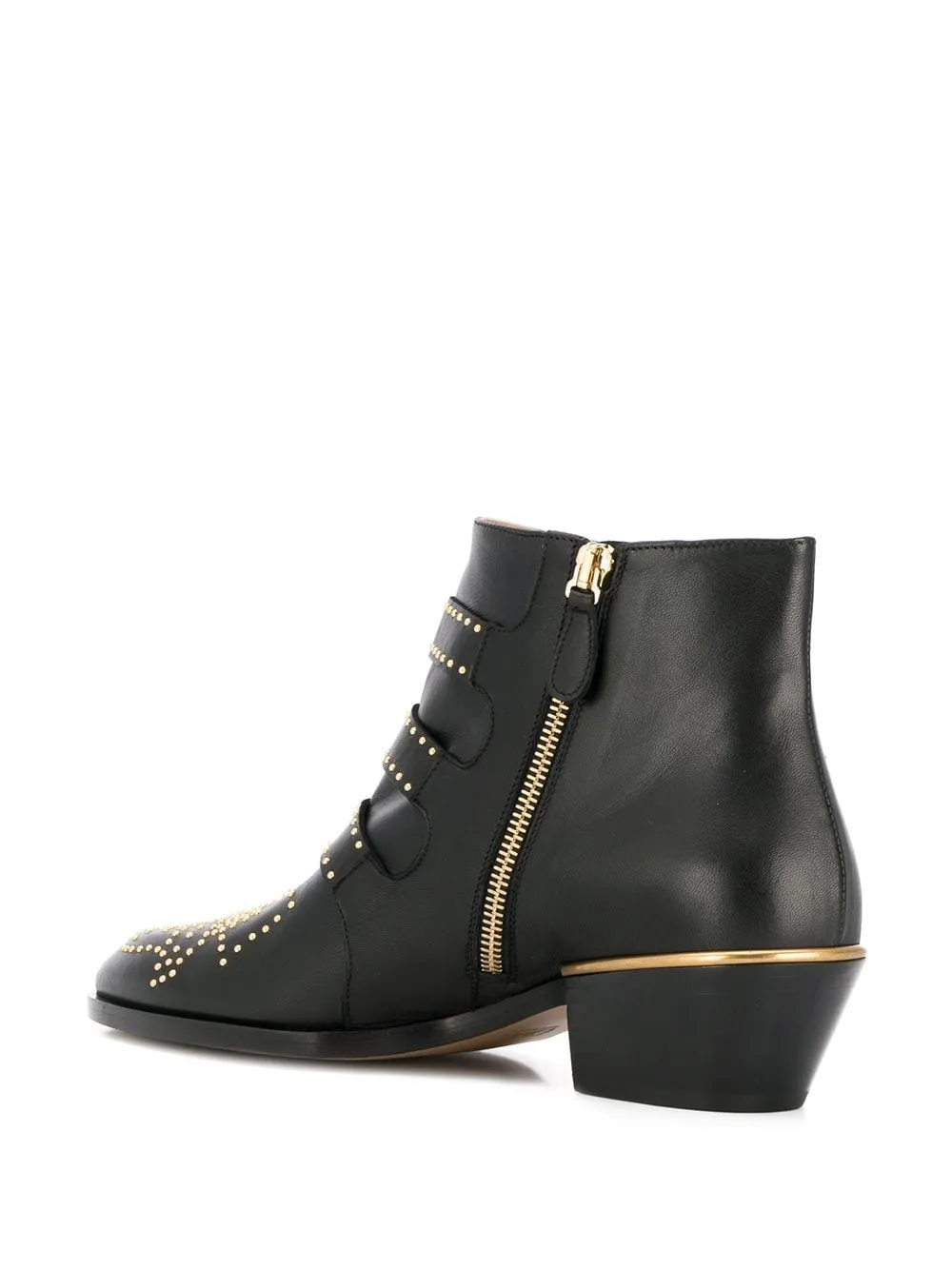 Black leather Susanna 30mm studded ankle boots