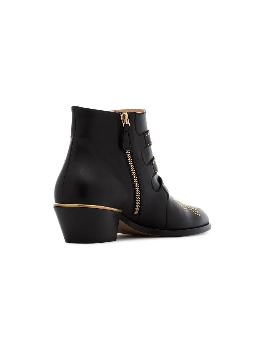 Black leather Susanna 30mm studded ankle boots