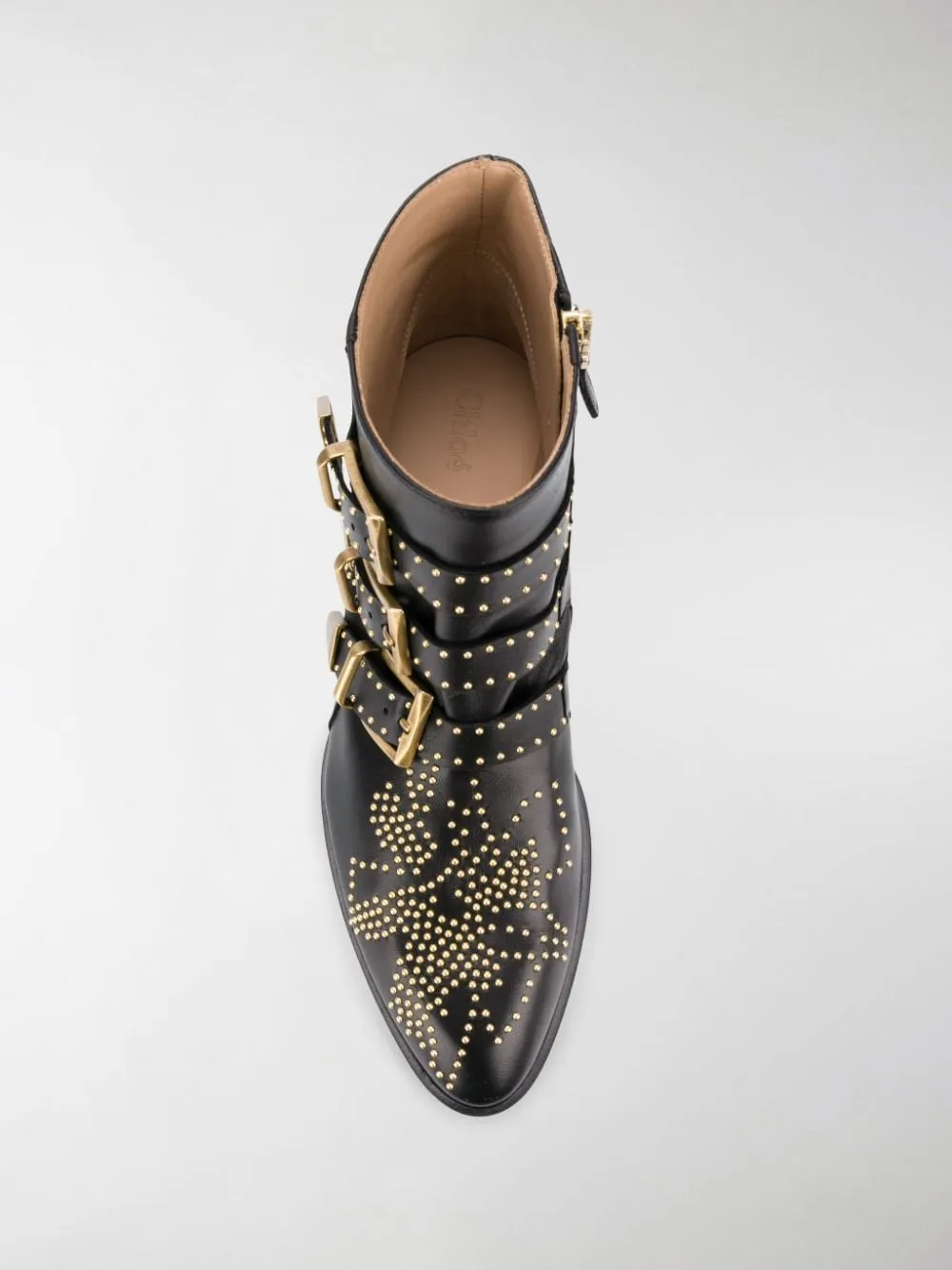 Black leather Susanna 30mm studded ankle boots