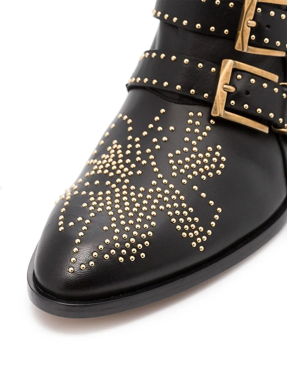 Black leather Susanna 30mm studded ankle boots