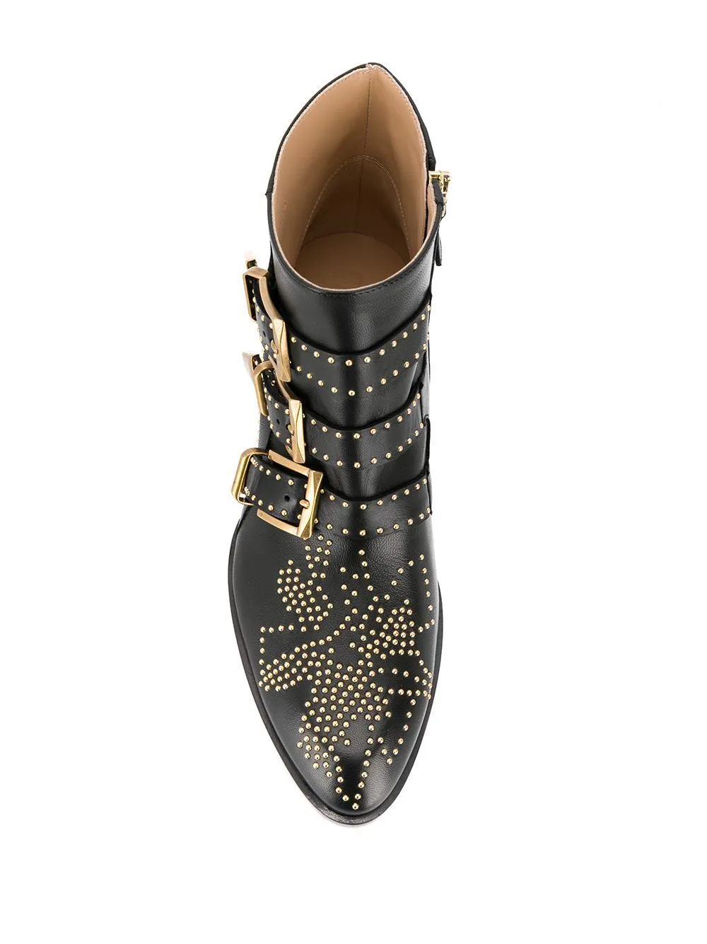 Black leather Susanna 30mm studded ankle boots