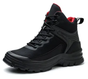 Black Lightweight Steel Toe Boots for Men - Fashionable & Safe