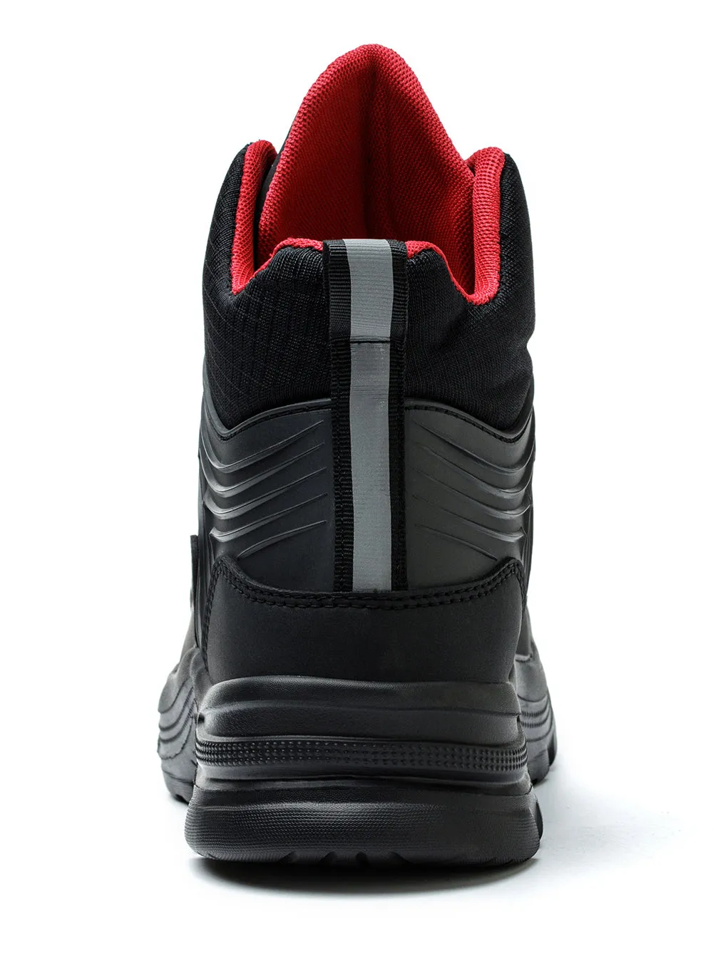 Black Lightweight Steel Toe Boots for Men - Fashionable & Safe