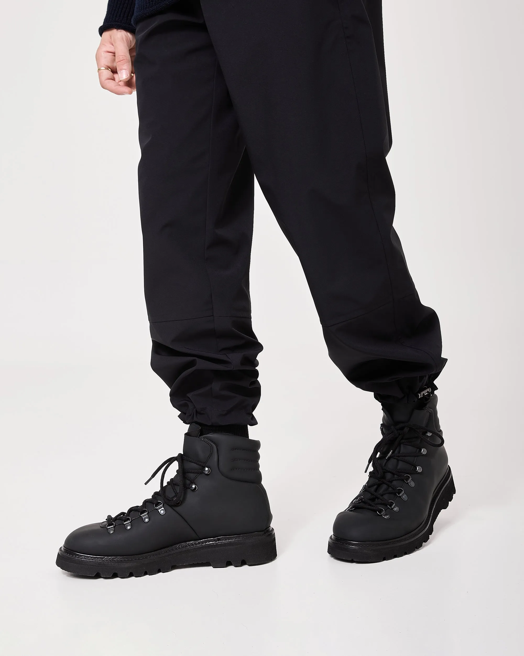 Black rubberized boots