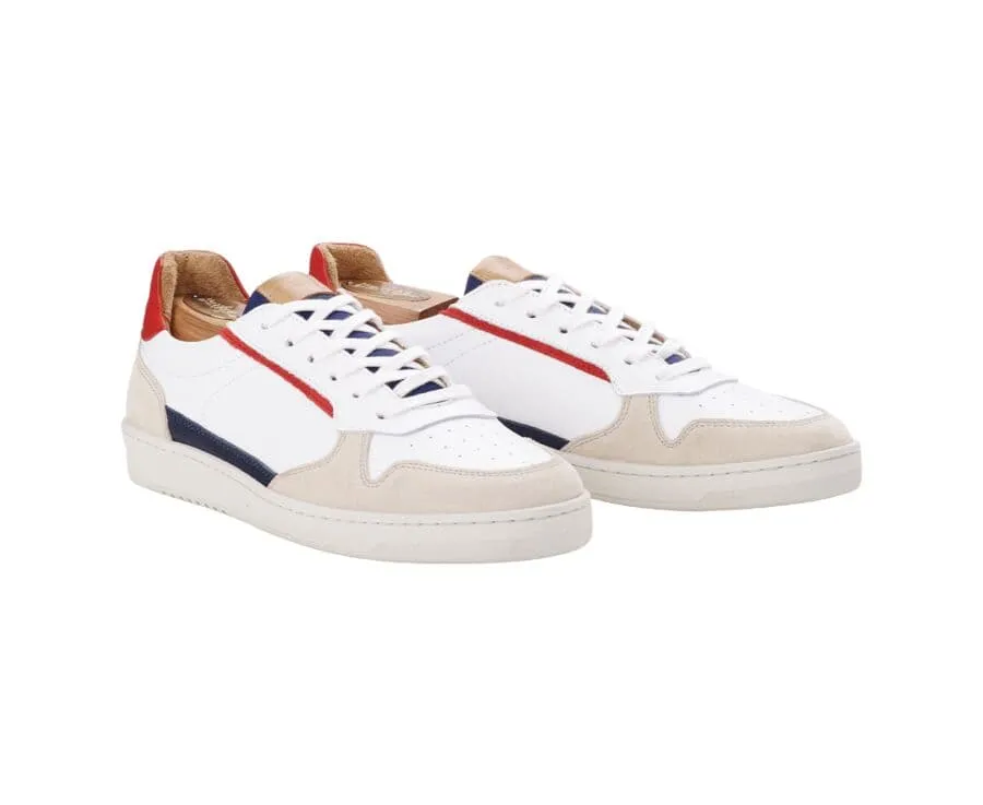 Blue White &amp; Red Men&#039;s Trainers - KOLORA