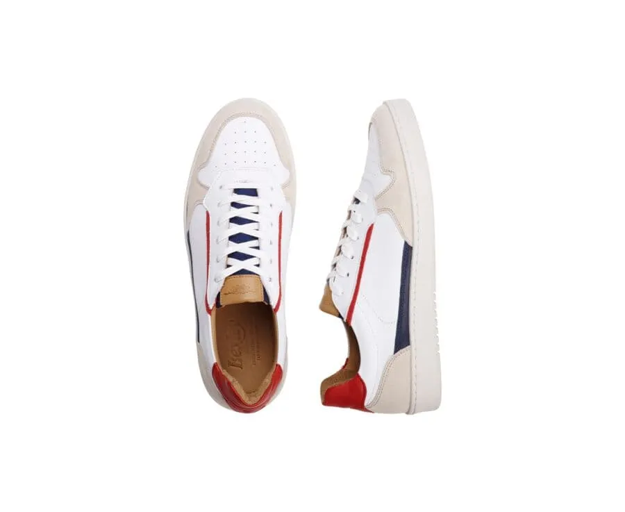 Blue White &amp; Red Men&#039;s Trainers - KOLORA