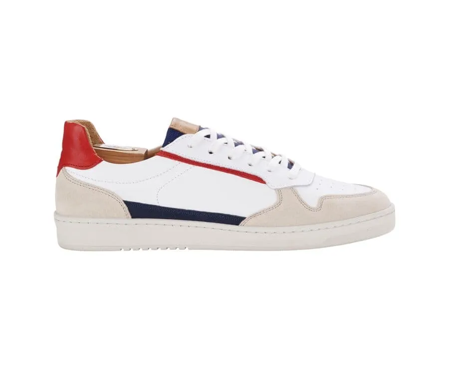 Blue White &amp; Red Men&#039;s Trainers - KOLORA