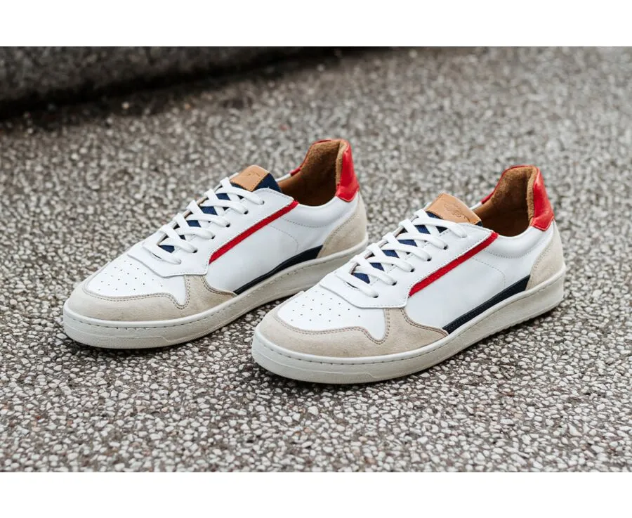 Blue White &amp; Red Men&#039;s Trainers - KOLORA