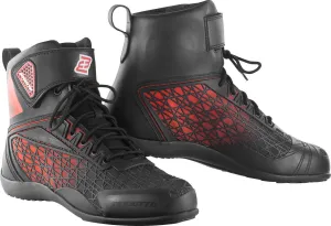 Bogotto Aaron Motorcycle Boots with Impact Sole, Black/Red