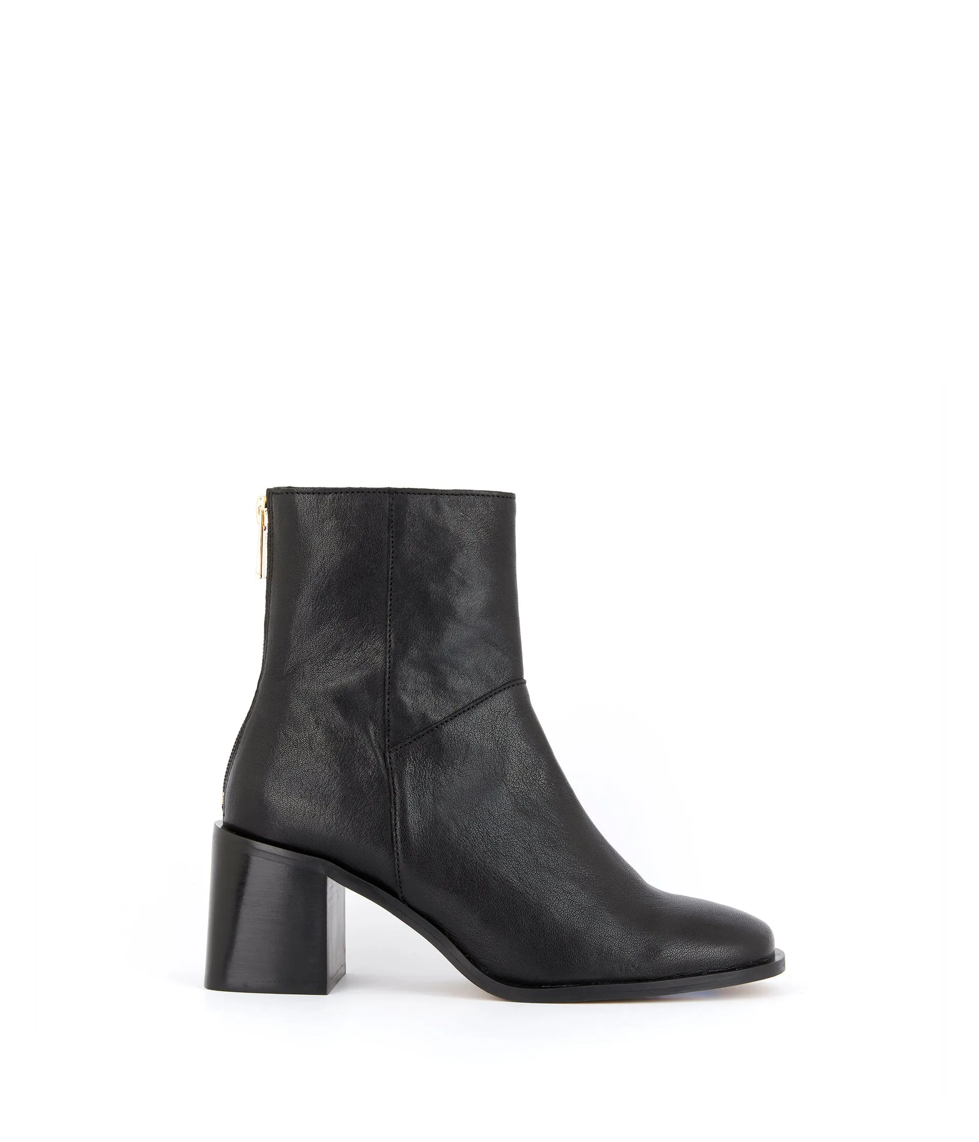 Boots cuir noir Anyse