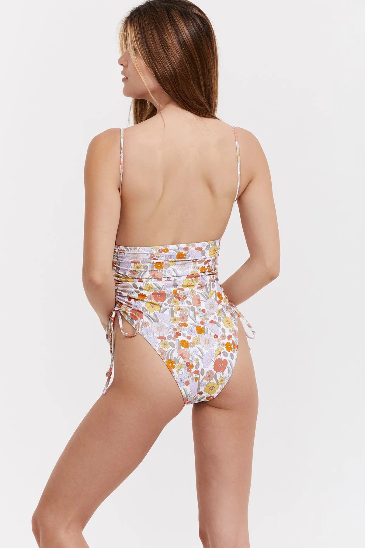 BOTANIC PARTY ONE PIECE WITH SIDE SHIRRING