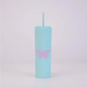 Butterfly Mint Skinny Tumbler