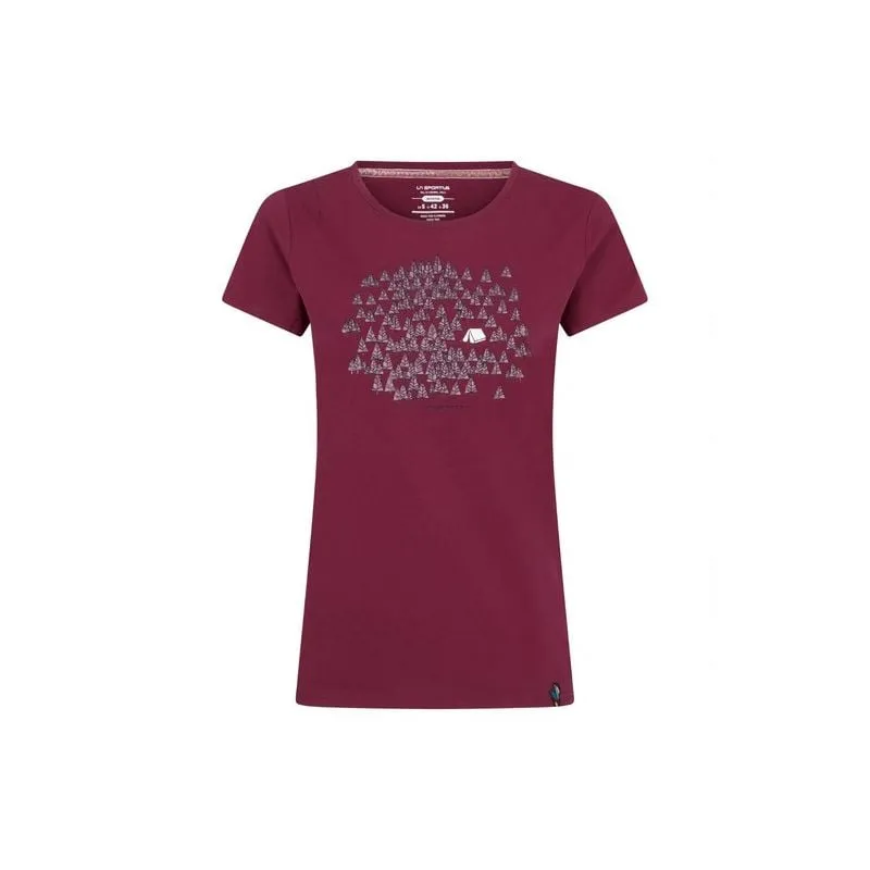 Camiseta de mujer La sportiva Forest (Red plum)