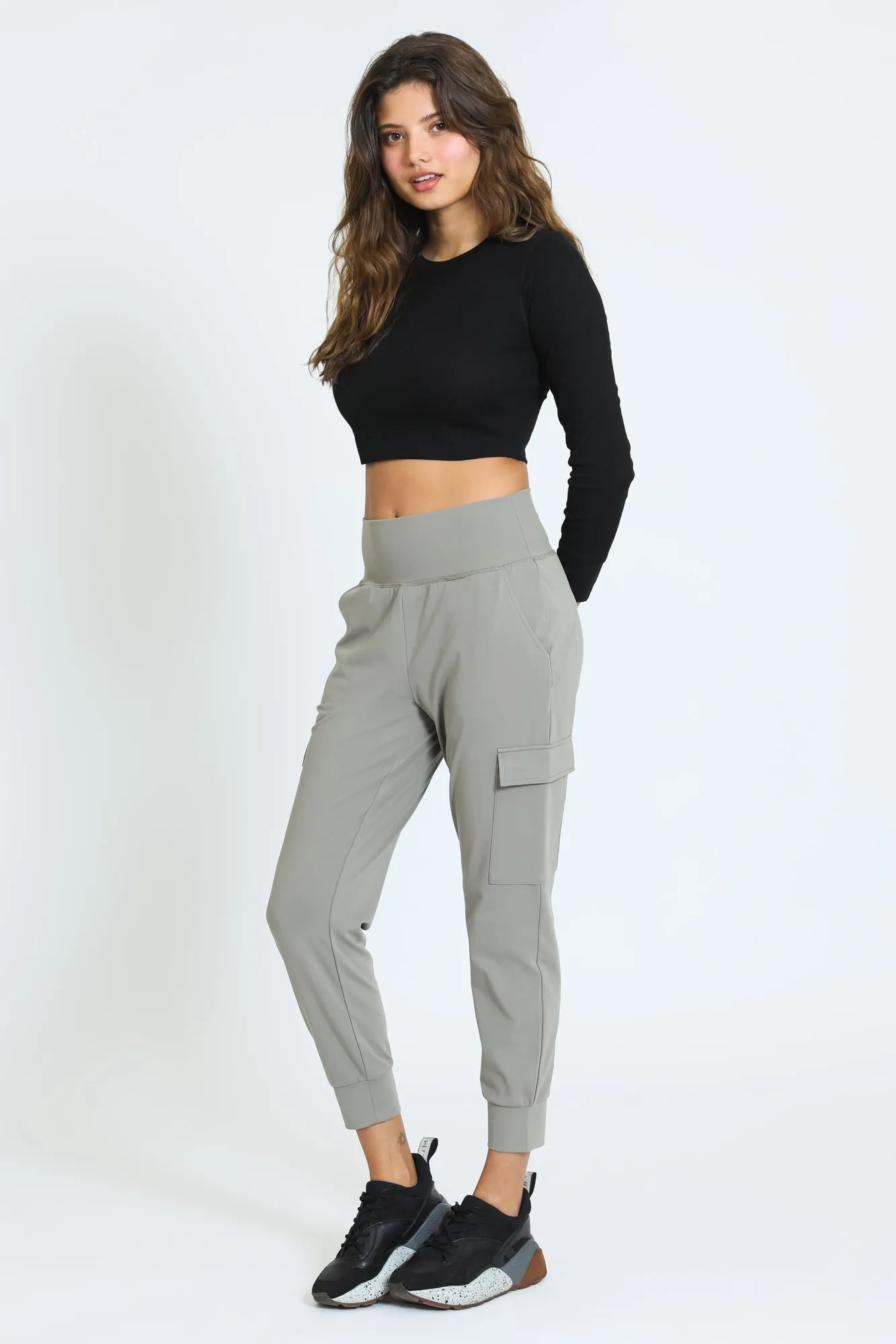 CARGO KNIT JOGGER - DUSTY SAGE