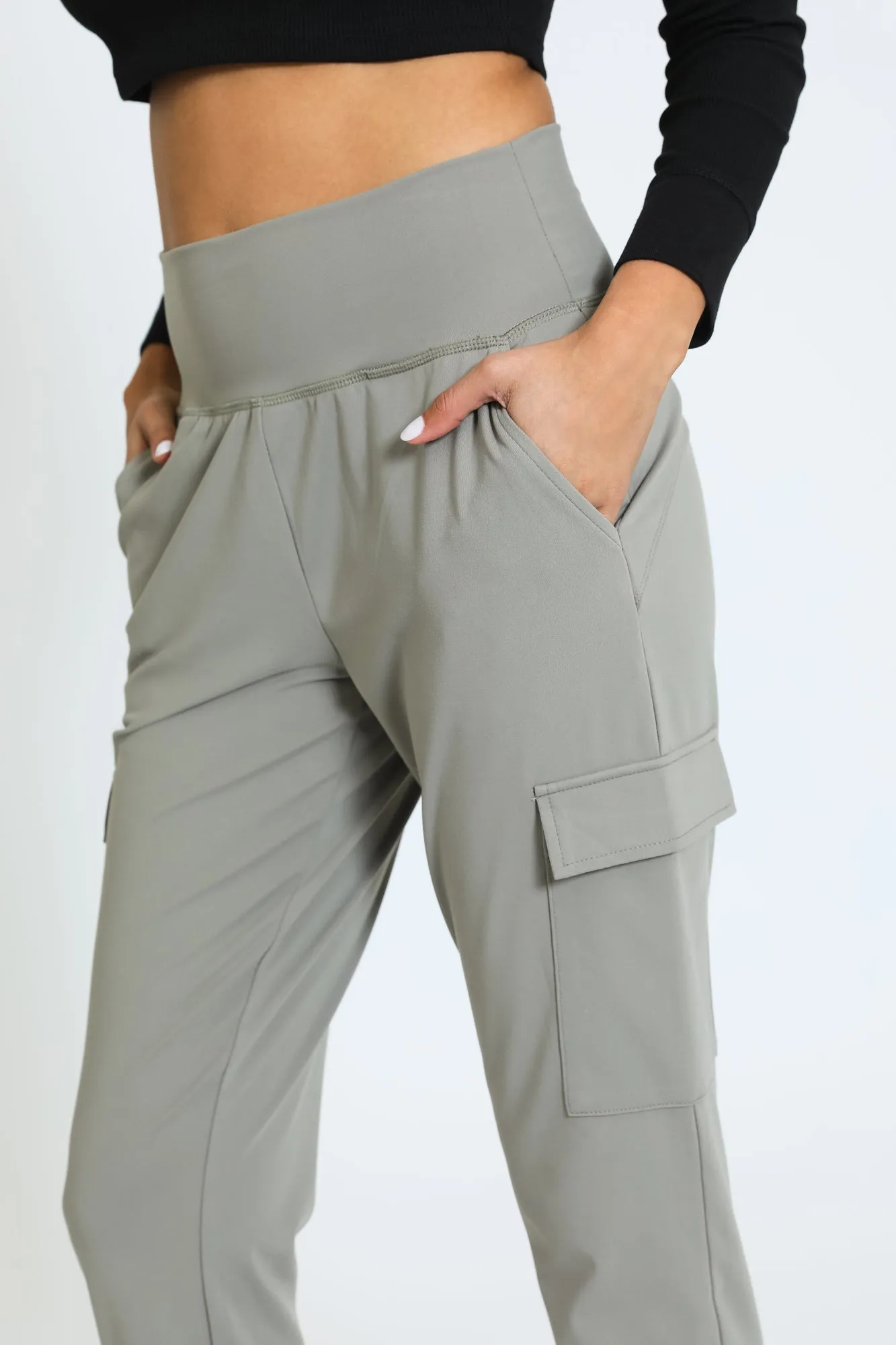 CARGO KNIT JOGGER - DUSTY SAGE