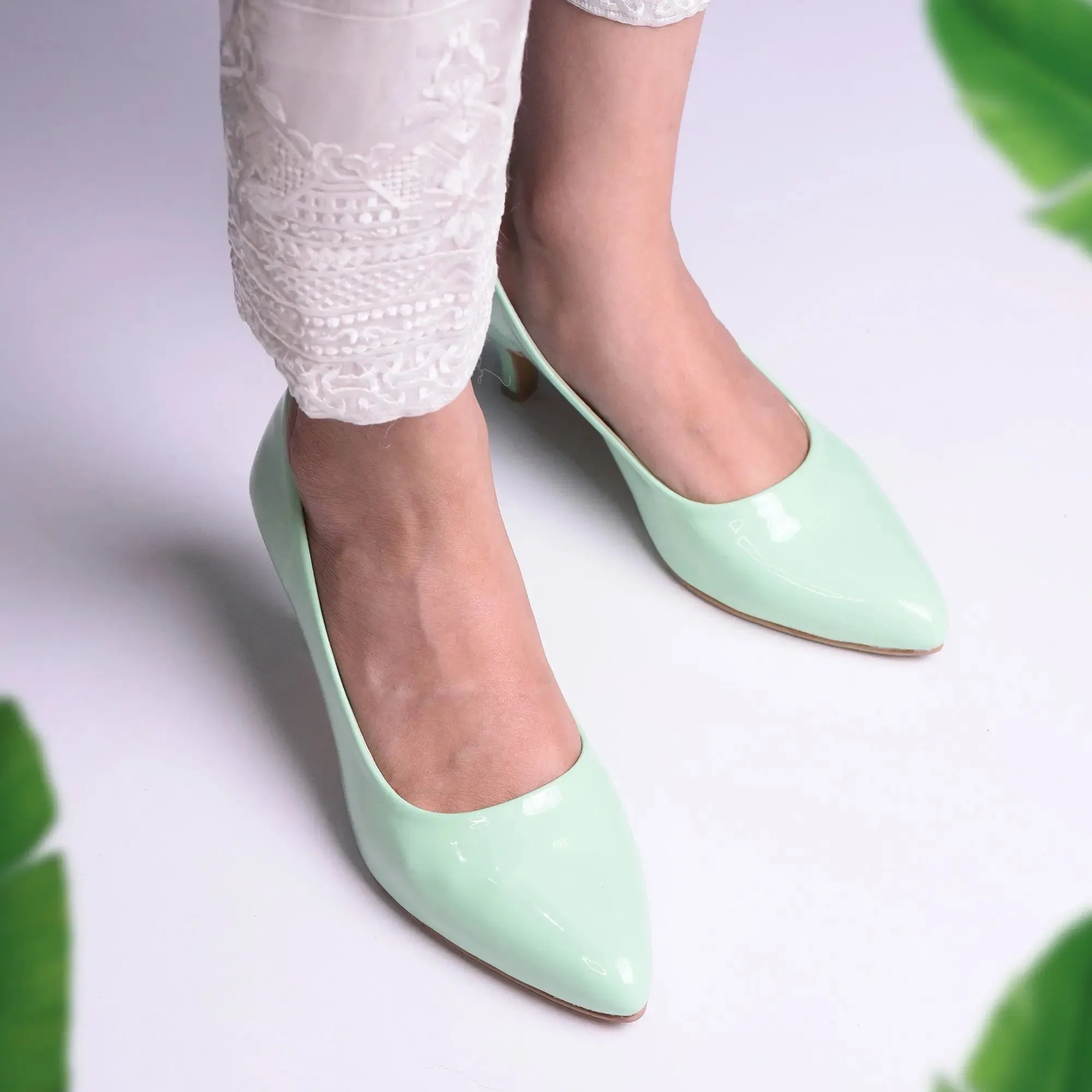 Classy Court Shoes Sea Green