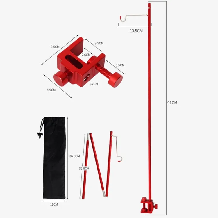 CLS Outdoor Aluminum Alloy Mini Simple Light Stand Camping Foldable Fixed Light Bracket(Inserted-type)