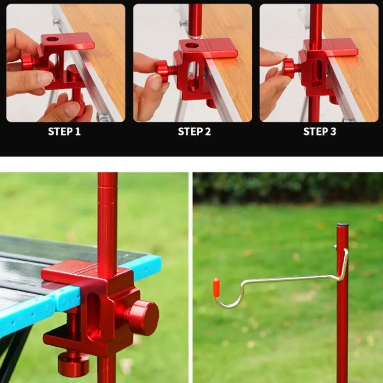 CLS Outdoor Aluminum Alloy Mini Simple Light Stand Camping Foldable Fixed Light Bracket(Inserted-type)