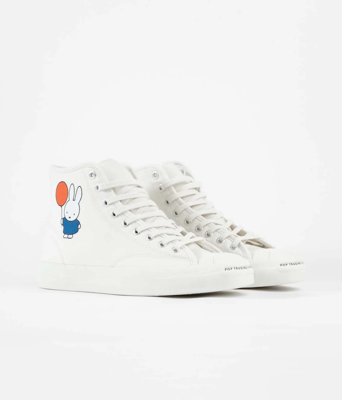 Converse x Pop Trading Company x Miffy JP Pro Hi Shoes - Egret / Black / Egret