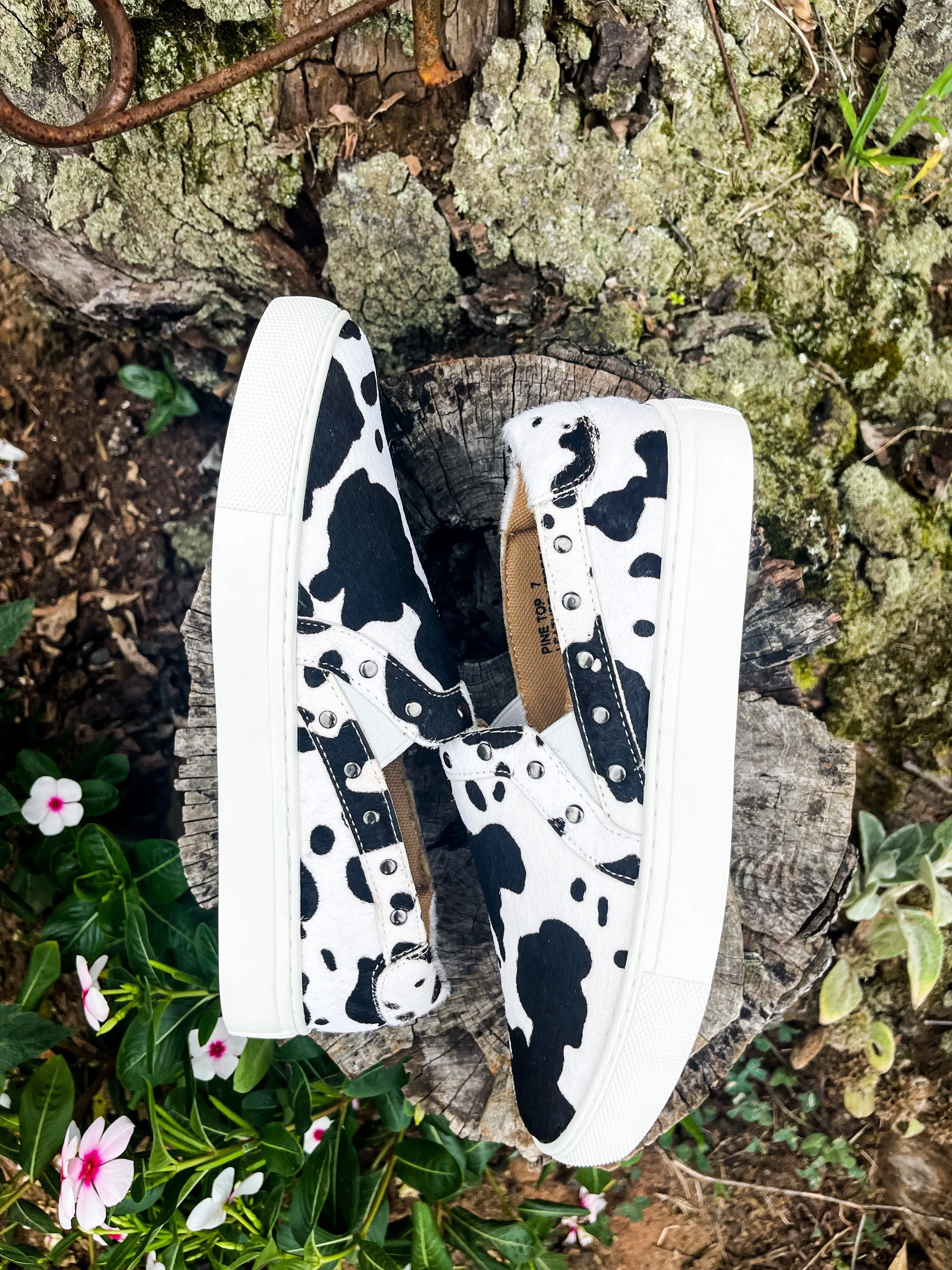 Cow Pinetop Hair On Slides