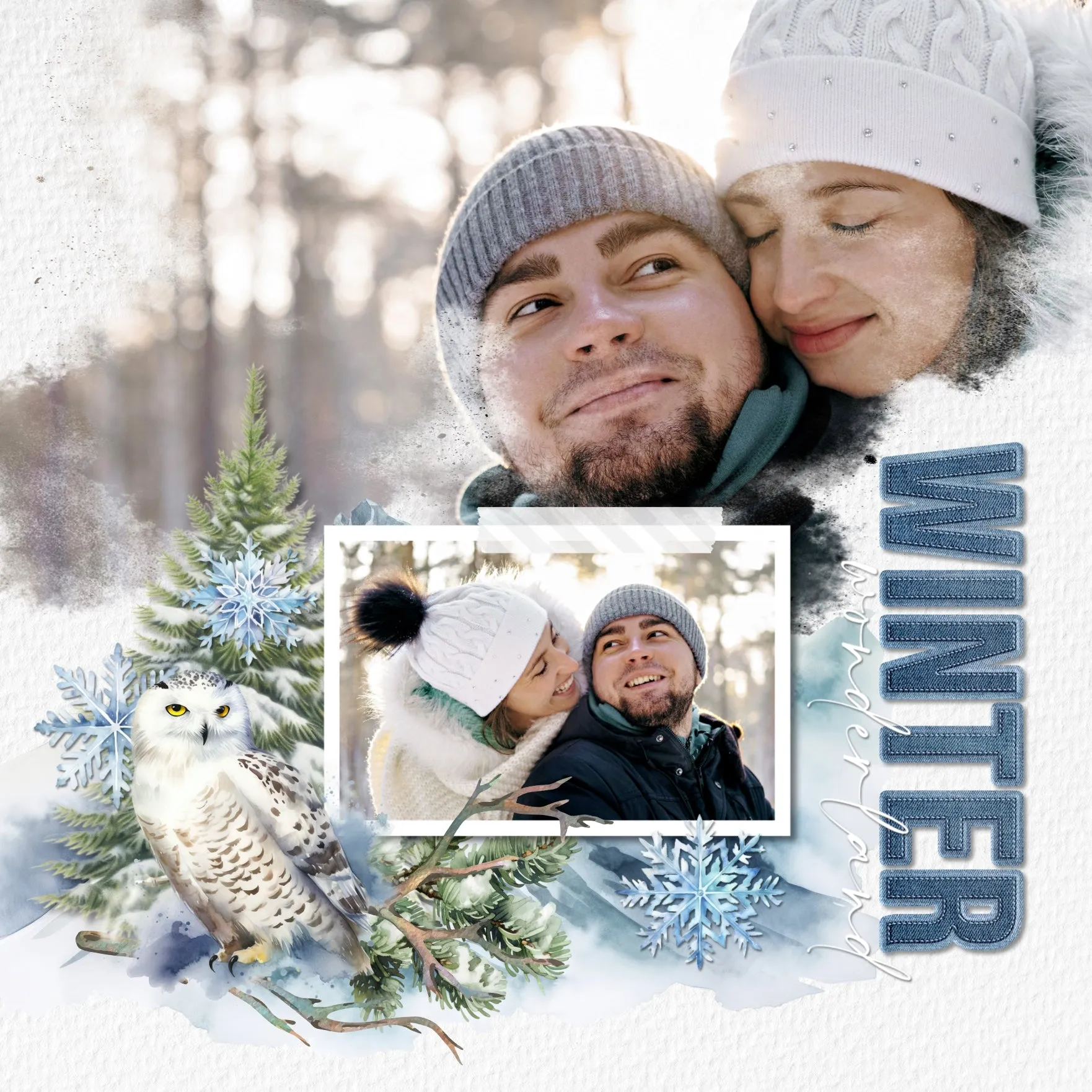 Denim Blues Alpha Digital Scrapbook Bundle