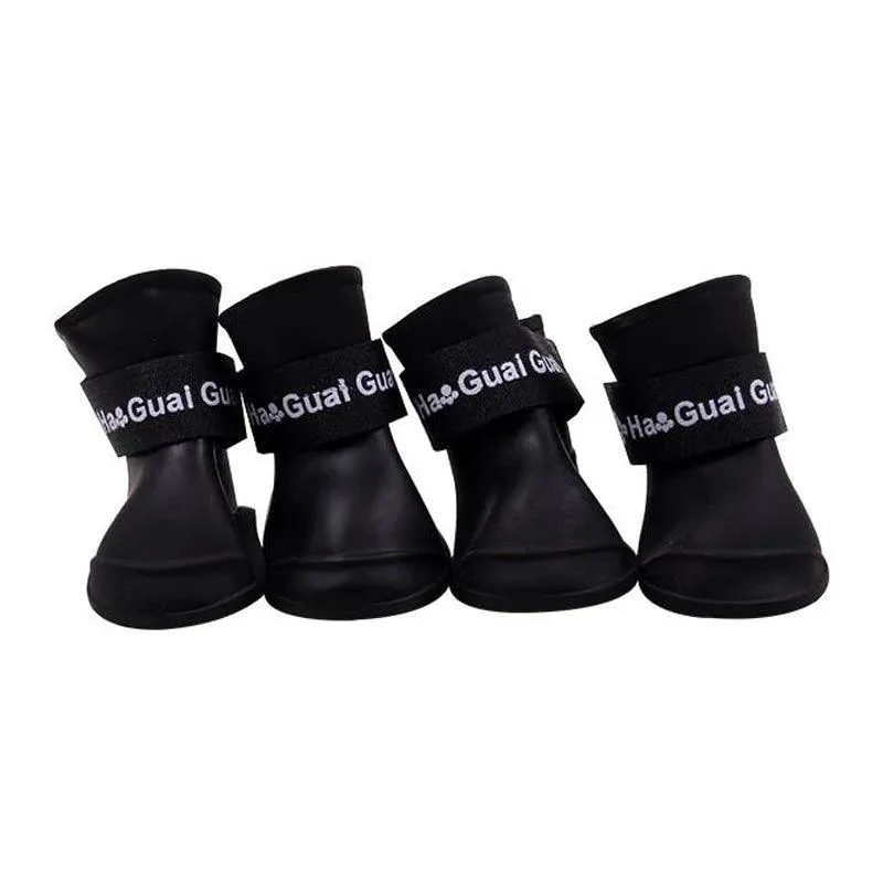 Dog Rain Shoes 4pcs/set: Silicone Antiskid Boots for Pet Paw Protection