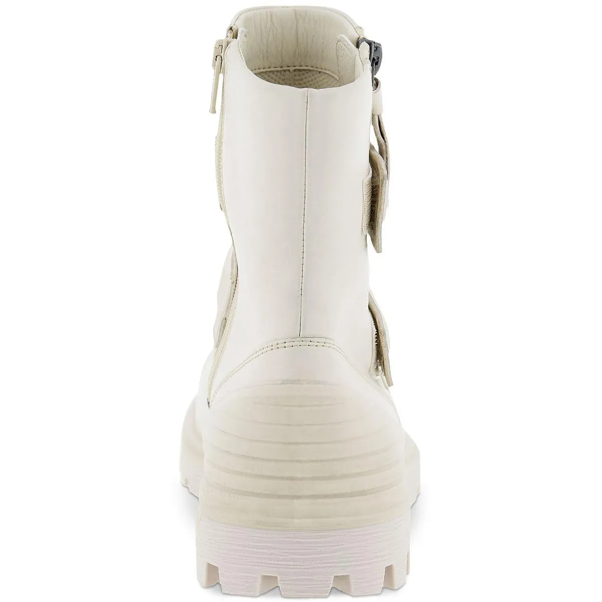 ECCO Womens Tredtray Leather Lugged Sole Motorcycle Boots