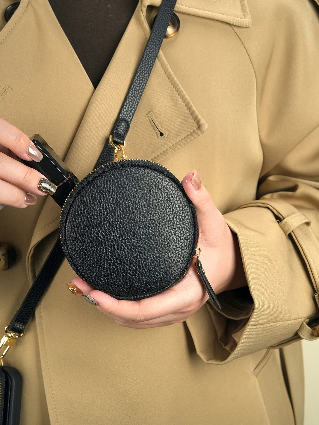 Economical Kit- Wireless Charging Phone Case Round Pouch Set