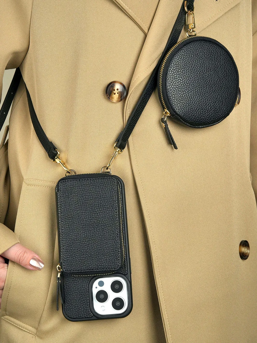 Economical Kit- Wireless Charging Phone Case Round Pouch Set